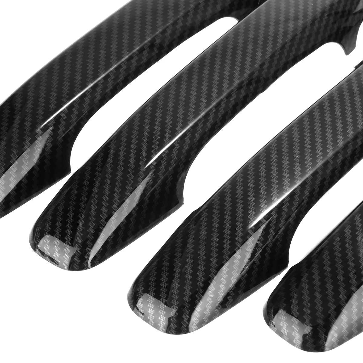 

For Honda 1set 4 Door Black Carbon Fiber Style Door Handle Cover Trim Sticker For Civic 2006-2011