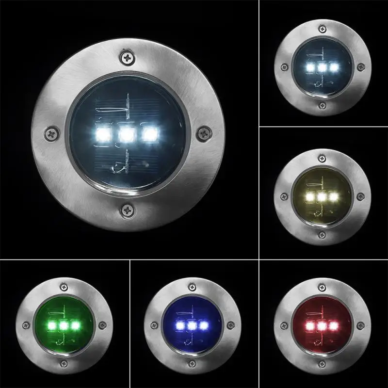 Солнечный 3LED садовый светильник туинвертикат лужайка уличный пейзаж земля сад