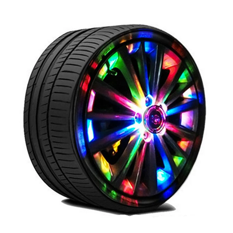 Солнечная энергия колеса автомобиля подсветка втулки атмосферные огни обод RGB 12
