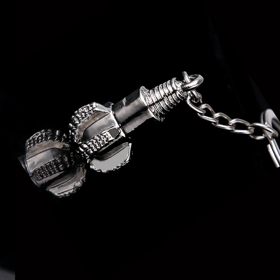 

Zinc Alloy Drill Keychain Charm Pipe Drill Bit Keyring Gear Bag Keyfobs porte clef Creative Accessories For Men Women Gift J080