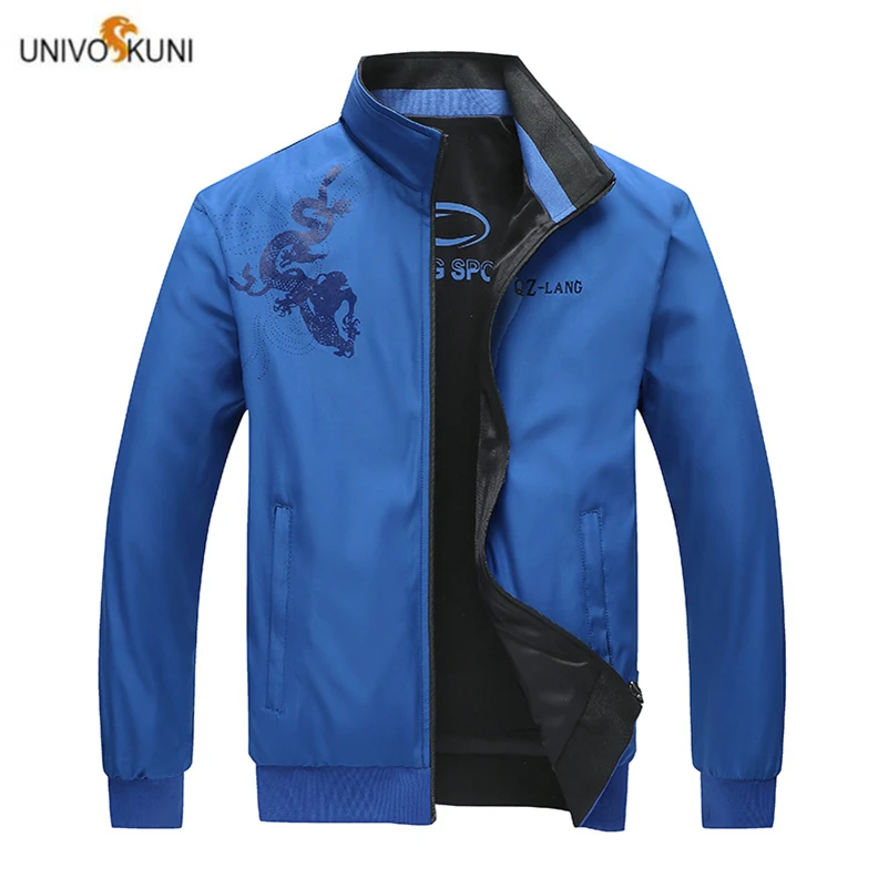 

UNIVOS KUNI 2019 Men Casual Jacket Soild Color Brand Wild Overcoat Streetcoat Pilot Autumn Winter Big Size 5XL Q6074
