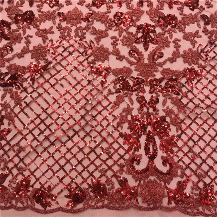 Золотая кружевная ткань в нигерийском стиле 5 ярдов африканская с пайетками 2018