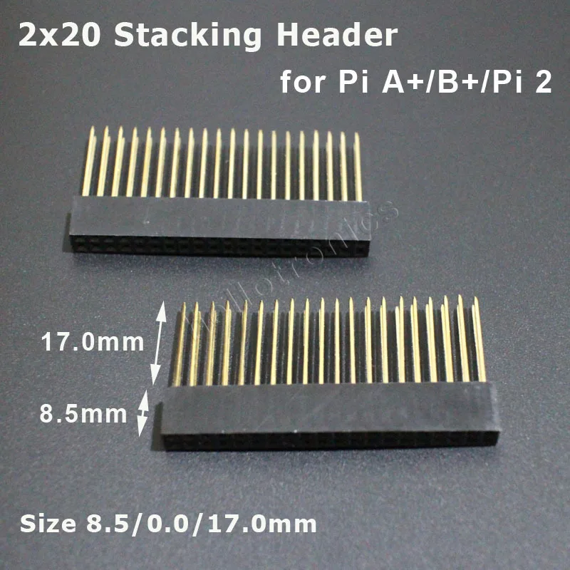 Hellotronics 50Pcs/Lot Stacking Header for Raspberry Pi A+ B+ 2 3 4 - 2x20 Extra Tall Stackable Female | Обустройство дома