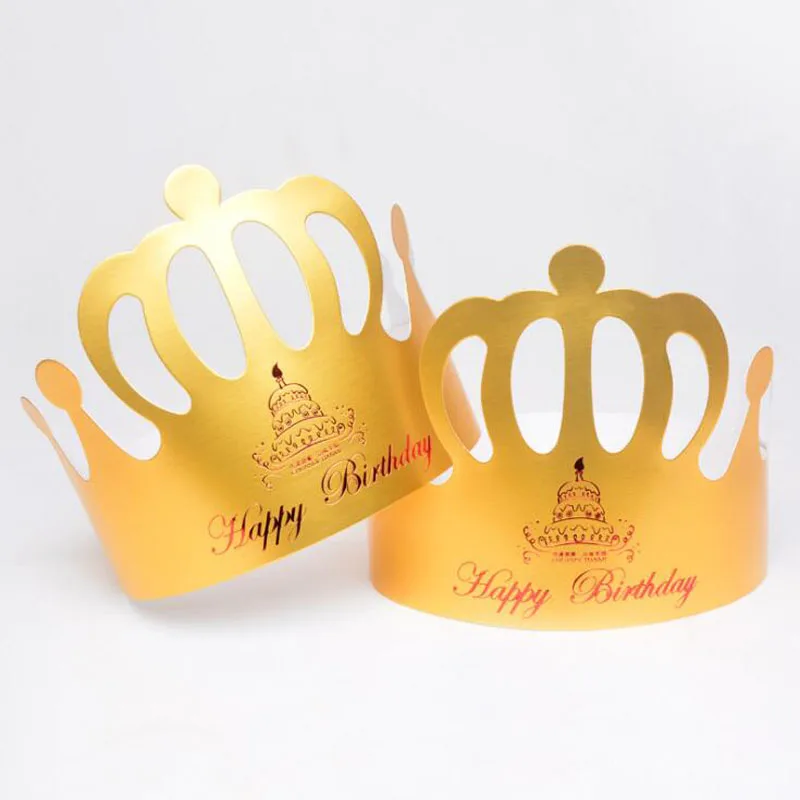 Шапка бронзовая с надписью Happy Birthday для детей и взрослых 100 шт./лот|Шляпы
