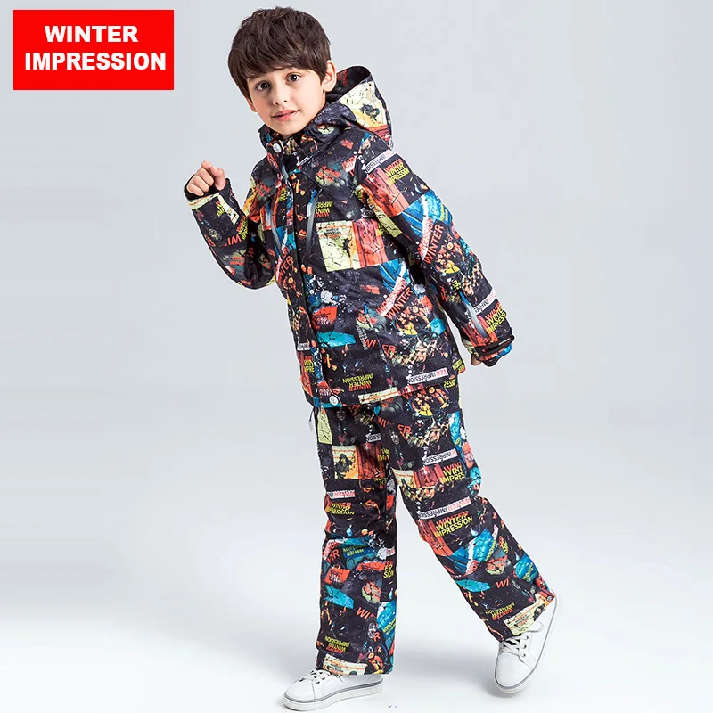 Зимний детский лыжный комплект Impression ветрозащитная Водонепроницаемая лыжная