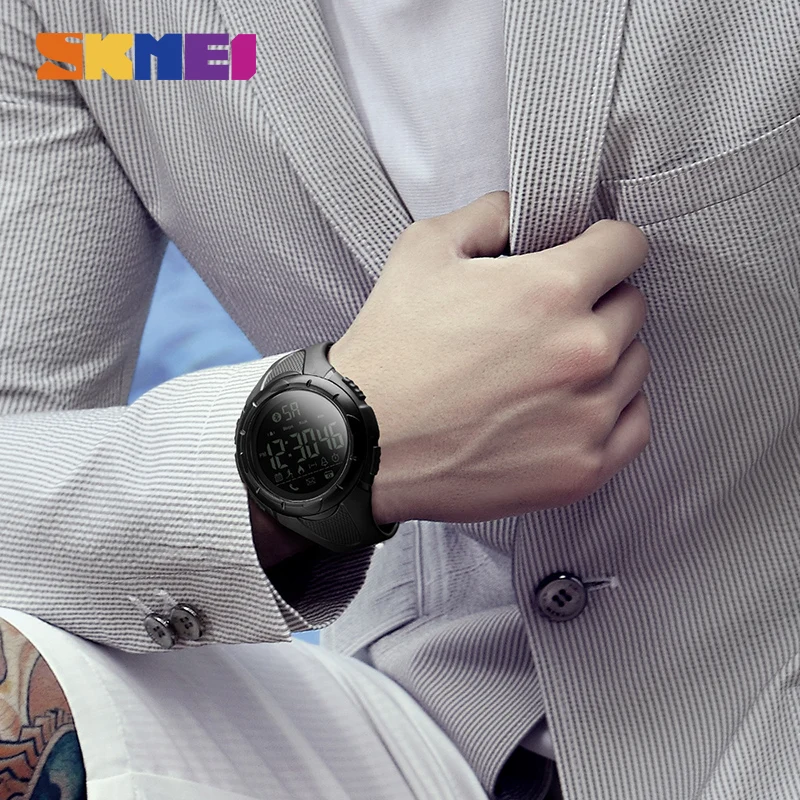 SKMEI Для мужчин модные часы Smart Watch Водонепроницаемый шагомер калории Bluetooth