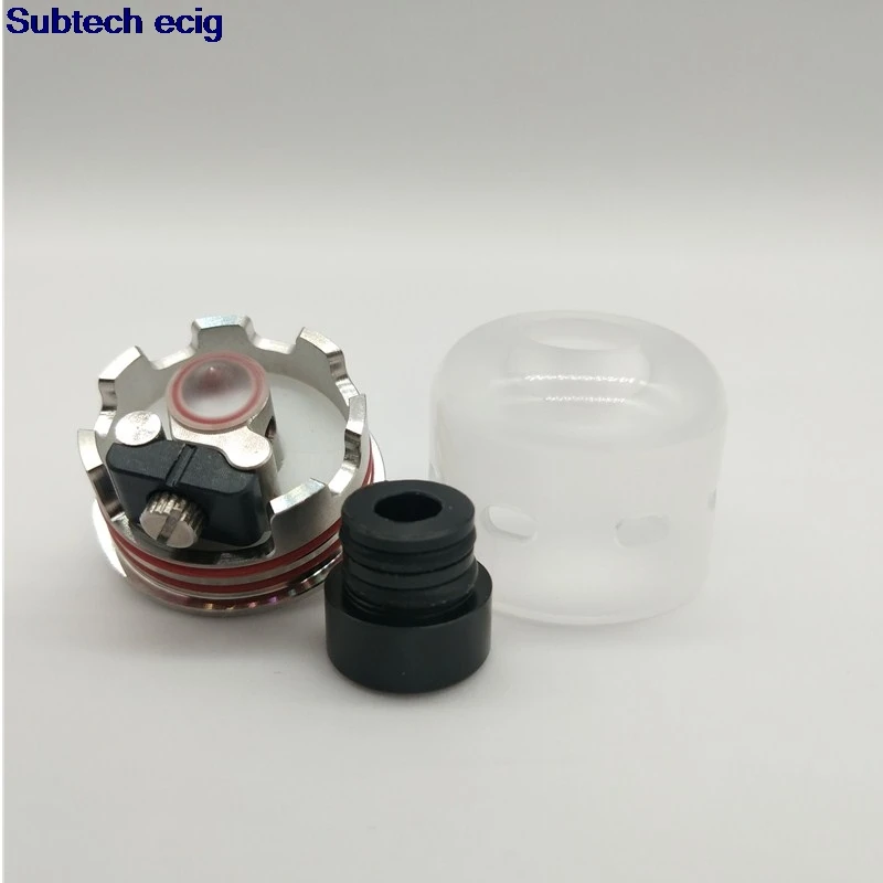 

Electronic cigarette Black Belt Style 22mm RDA atomizer 316 SS Material 22mm 510 Thread Bottom fill Tank For E Cigarette Box Mod