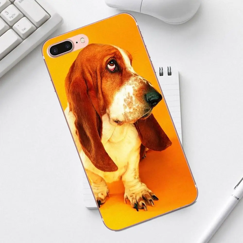 Защитные чехлы из ТПУ для телефонов Basset Hound Dog Puppies Galaxy Alpha Core Prime Note 4 5 8 S3 S4 S5 S6 S7 S8 S9