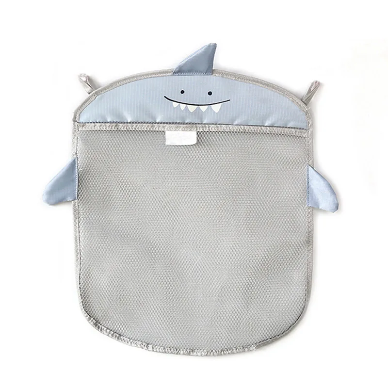 Grey shark Детская Сетчатая Сумка для ванной, сумка в виде игрушки, детская корзина для игрушек, чистая мультяшная форма животных, водонепроницаемая ткань, игрушки для песка, Пляжное хранение - Цвет: Grey shark
