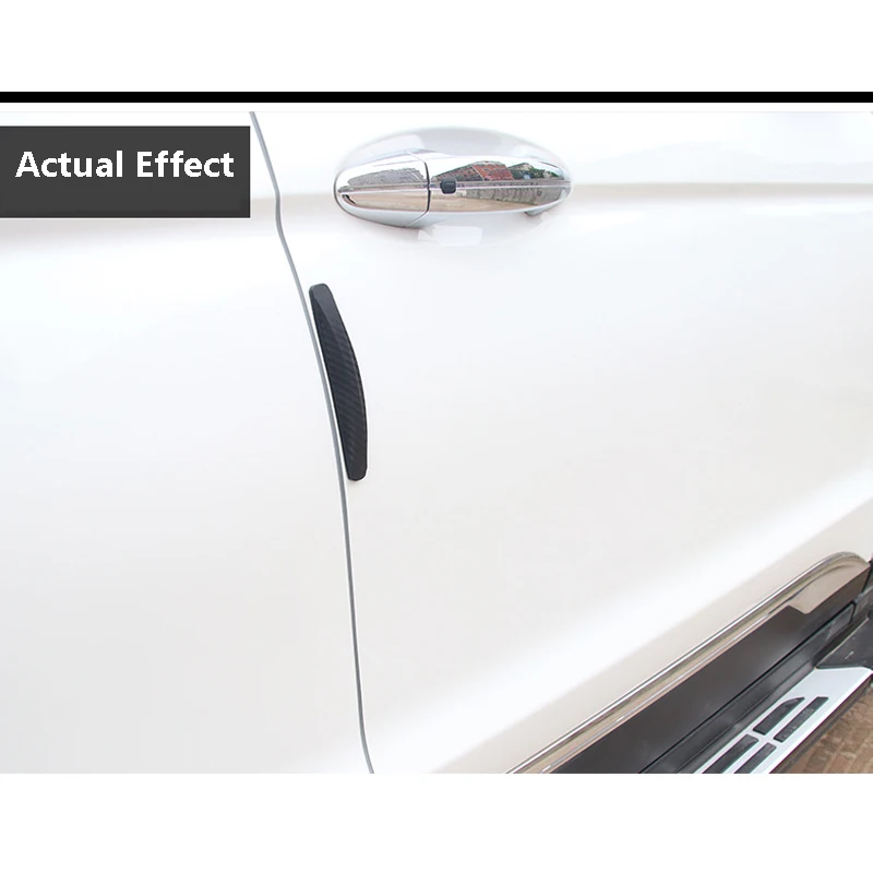 4 шт. автомобильные наклейки из углеродного волокна с защитой от столкновения