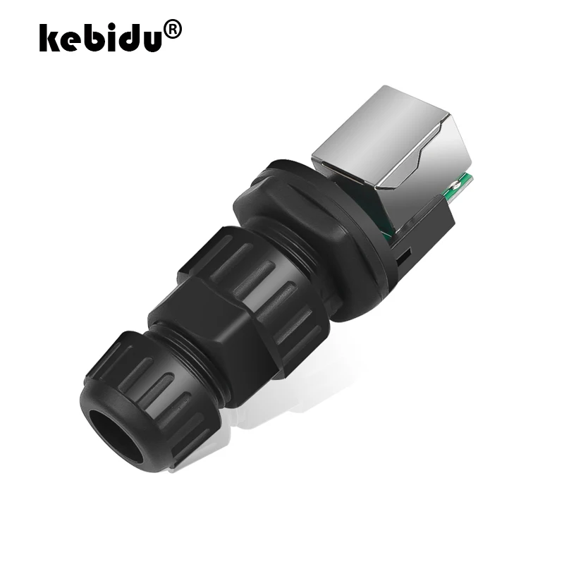 Kebidu RJ45 CAT5 CAT6 розетка панель крепление IP68 Водонепроницаемые разъемы M19 адаптер
