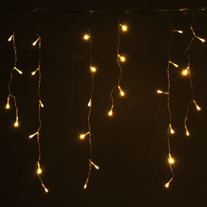 Светодиодный светильник водопад полосатая занавеска на окно в виде сосулек