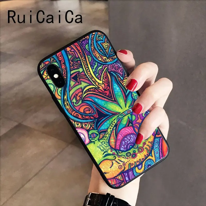 RuiCaiCa красочная психоделическая футболка арт клиент высокое качество чехол для