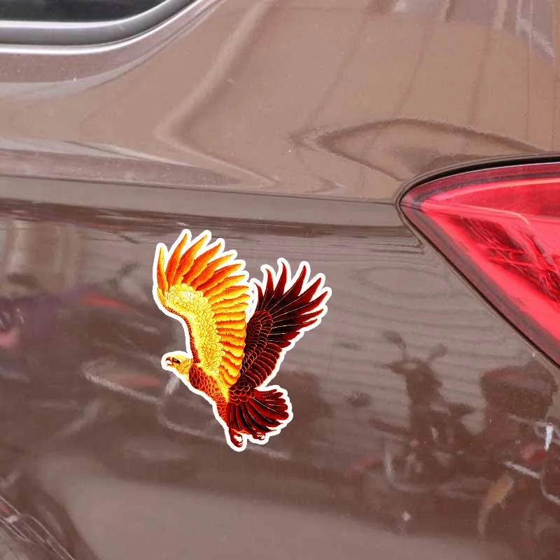 YJZT 14CM*17CM Fashion Wingswing Fire Red Eagle PVC Car Sticker 11-01183 | Автомобили и мотоциклы