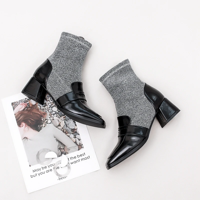 2019 весенне-осенние женские ботильоны на плоской подошве ботинки из натуральной