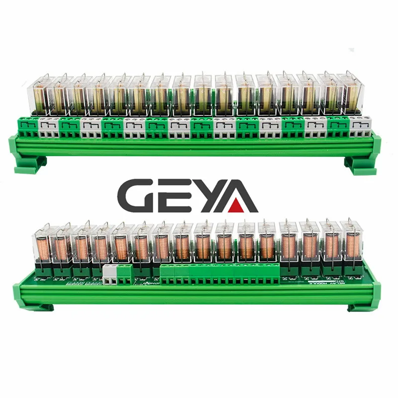GEYA NG2R 16 канальный релейная плата 1NO 1NC Din рейка релейный модуль Omron разъем реле