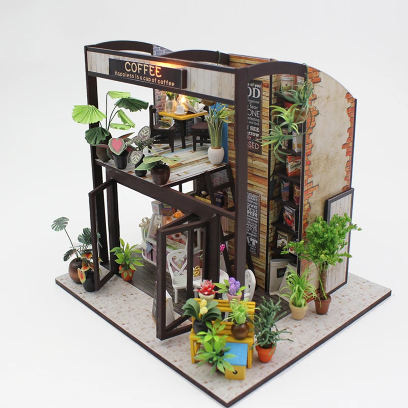 Симпатичная комната 2018 новый стиль DIY Кукольный дом миниатюрный деревянный