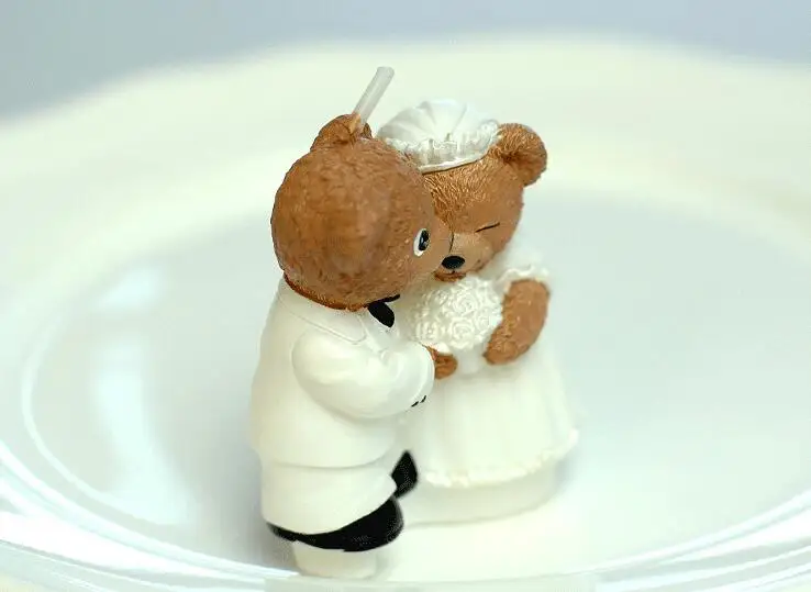 10 шт. Мишки Тедди любимая свеча в виде медведя Свадебный детский душ сувениры на