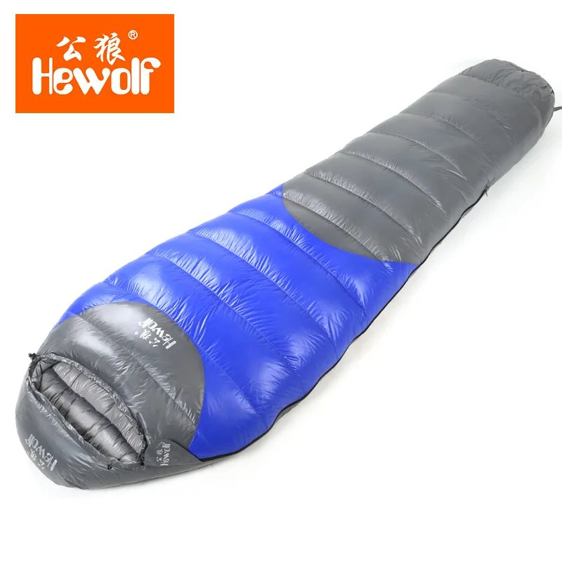 

Спальный мешок Hewolf, толстый-15 ~-30 градусов, теплый белый пуховик для взрослых, зимний, для кемпинга, легкий, гусиный, для мам, спальный мешок си...