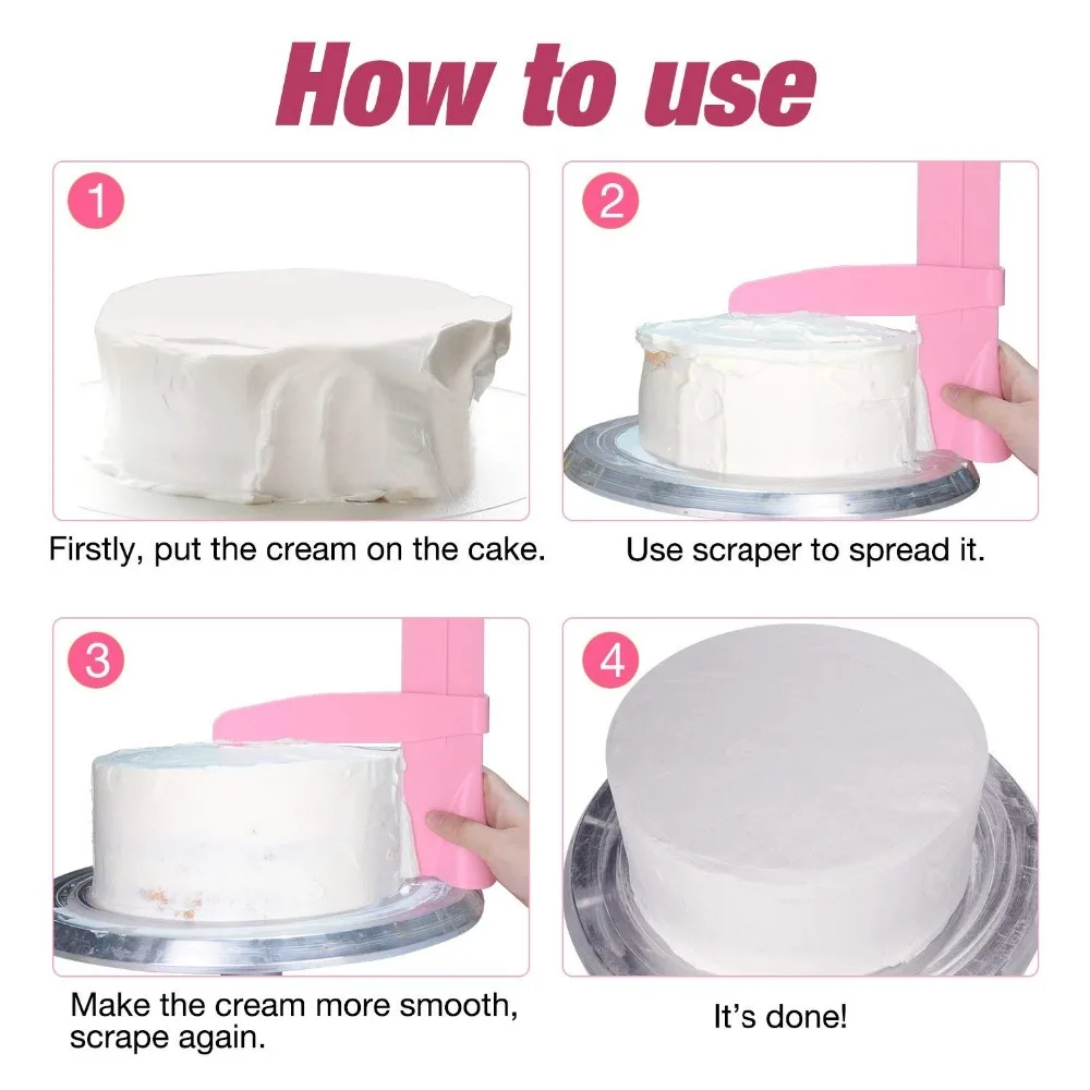 Скребок для торта гладкие регулируемые шпатели мастики края гладкий крем