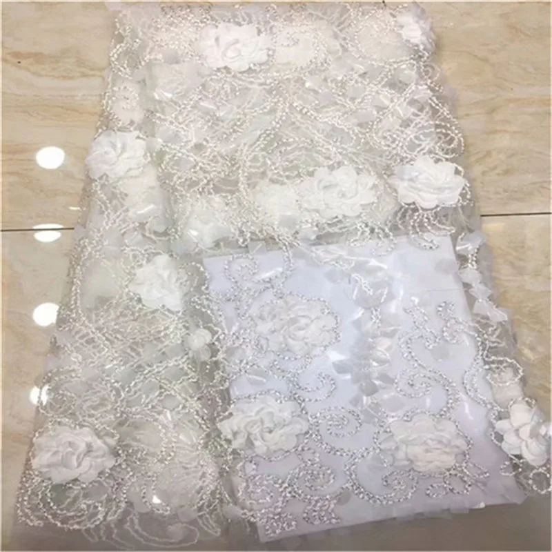 Новинка 2019 французское кружевное полотно зеленого цвета с 3D цветочной вышивкой