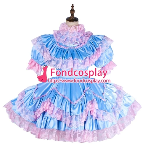 Запираемая горничная Сисси атласная униформа косплей костюм сделанный на заказ