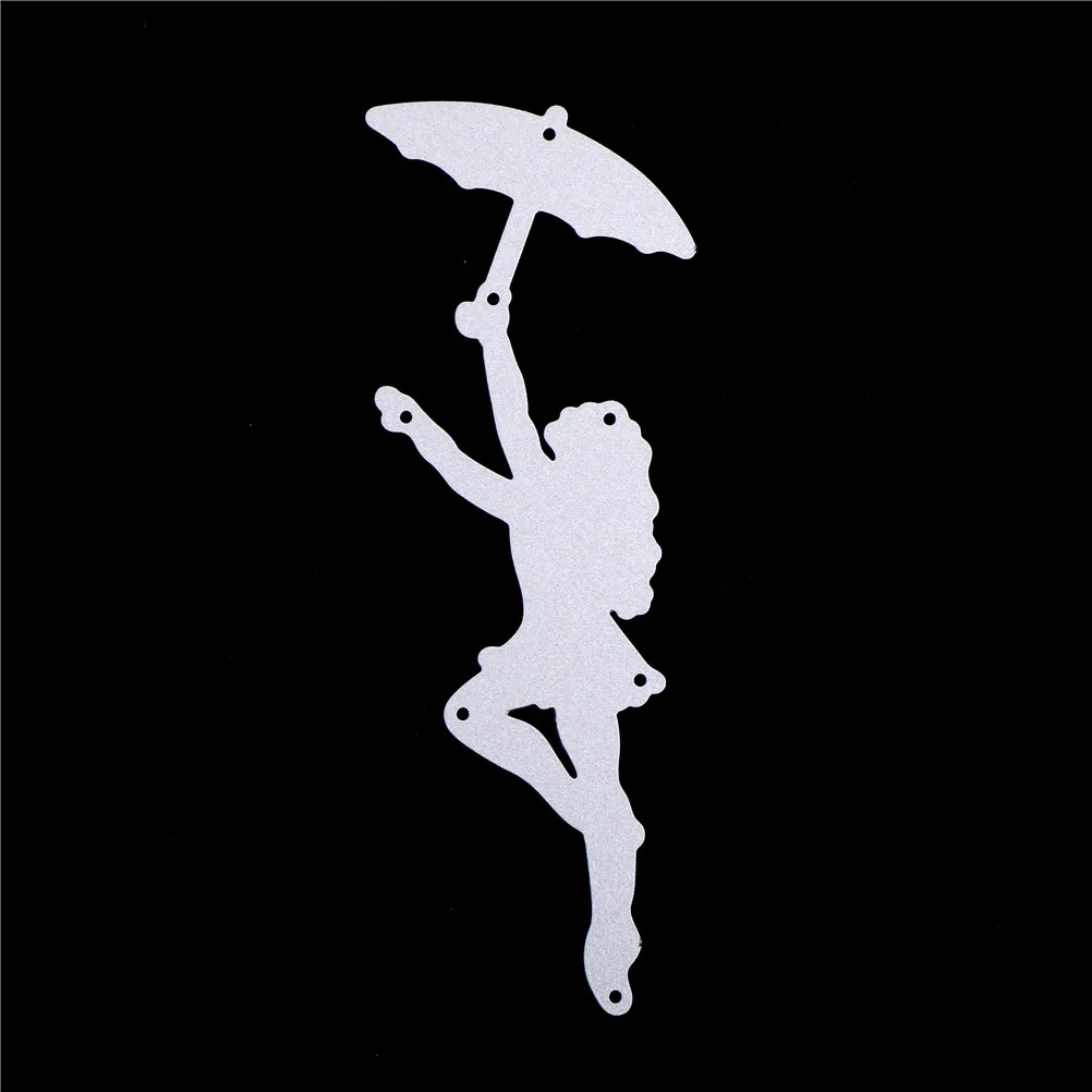 10.1*3.6cm Umbrella Girl DIY Die Cutting Template Metal Steel Dies Stencils Scrapbooking Decorative Embossing Suit Card | Дом и сад
