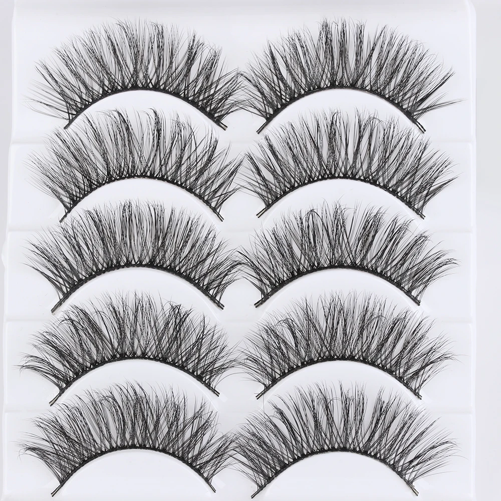 5 пар объемные нечистоплотные накладные ресницы искусственные ручной работы для