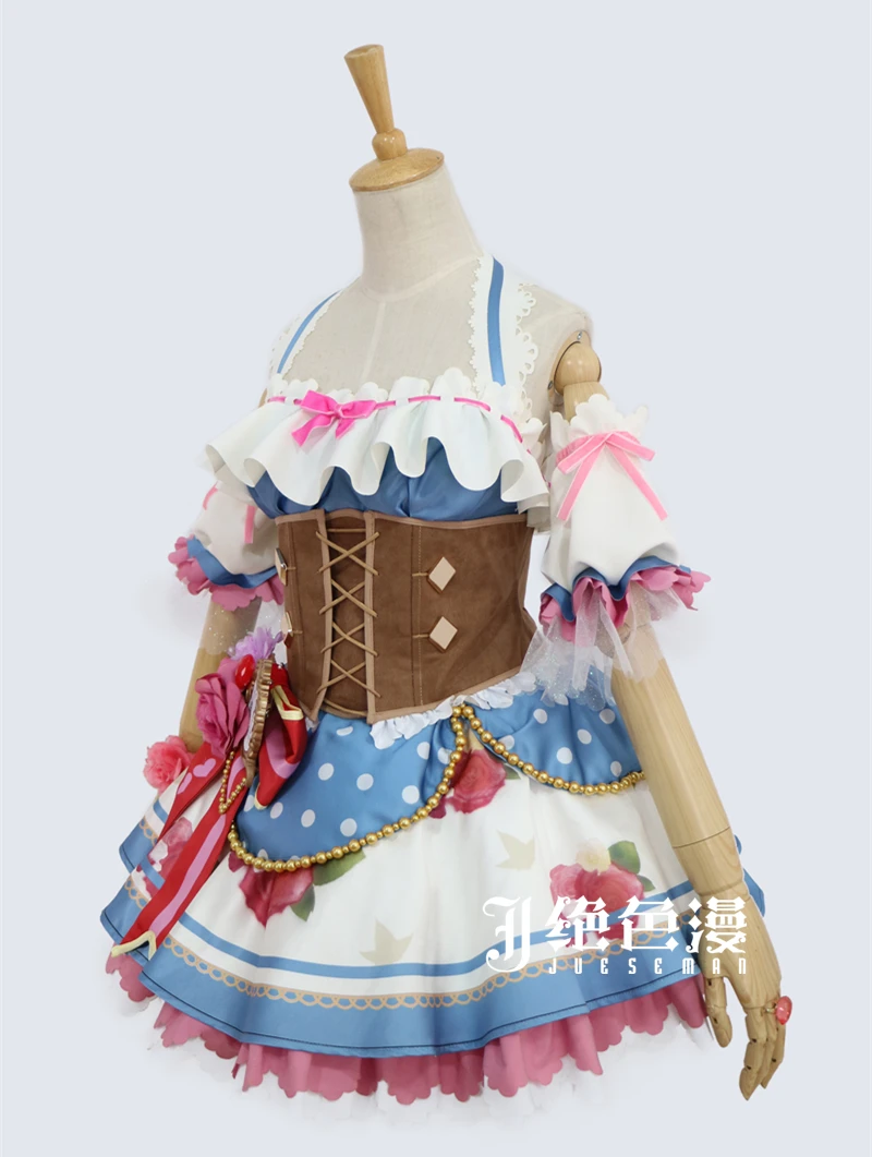 Love Live Sunshine Aqours Косплей Костюм Чика таками Рубиновая Роза макияж Kanan Matsuura Valentine Idol женская униформа платье