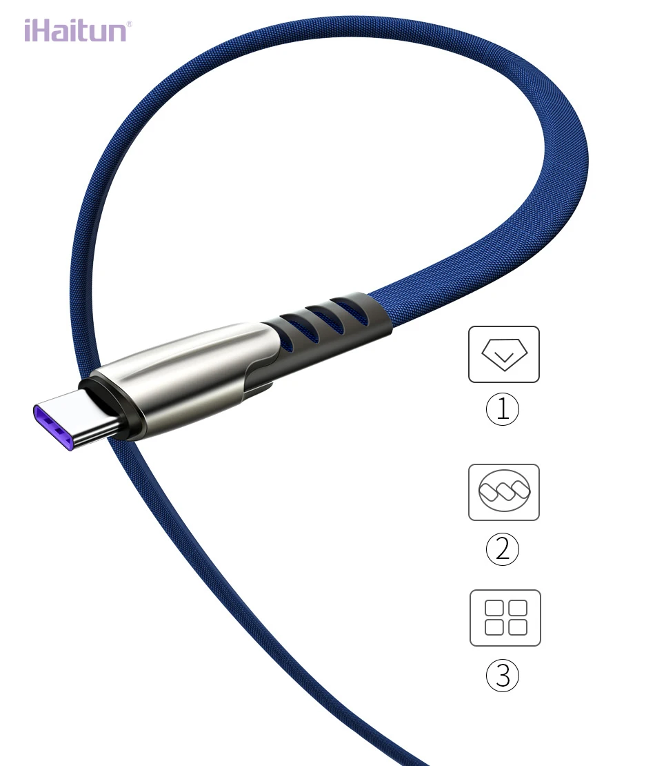 IHaitun 5A Тип usb C кабель для huawei Коврики 20 P20 Honor 10 Xiaomi Redmi Note 7 Pro Кабель Зарядное устройство Шнур быстрый 3,1 телефонный провод