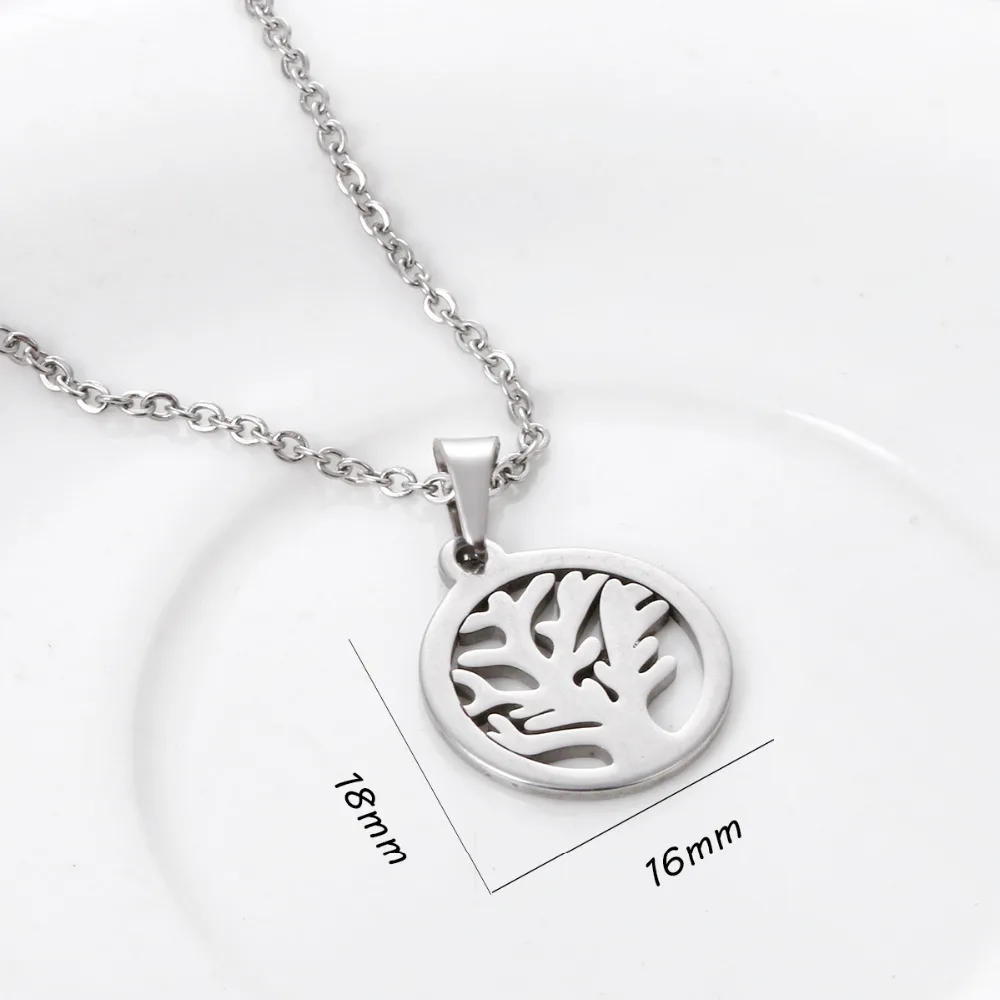 1 шт. новинка Круглый Кулон в виде дерева жизни круглая цепочка колье из