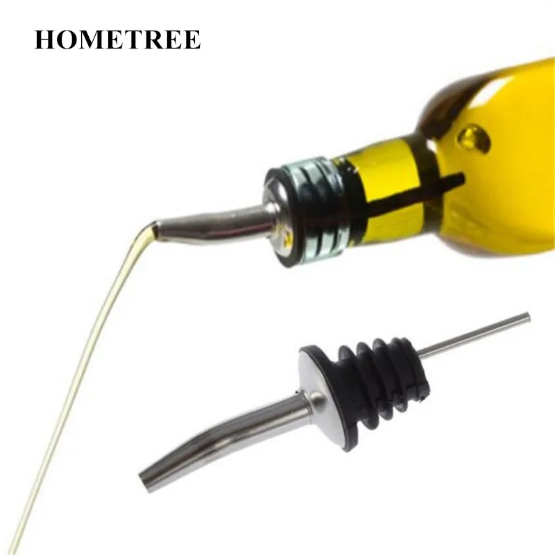 

11.3*2.9cm Creative Stainless Steel Oil Bottle Red Wine Bottle Pourer Spout Stopper Oil Cork Bartender Kitchen Accessories H337