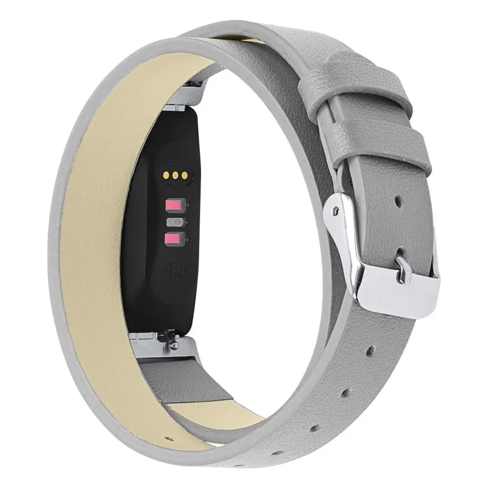 Смарт часы кожаный ремешок для Fitbit Inspire/Inspire HR двойной тур сменный