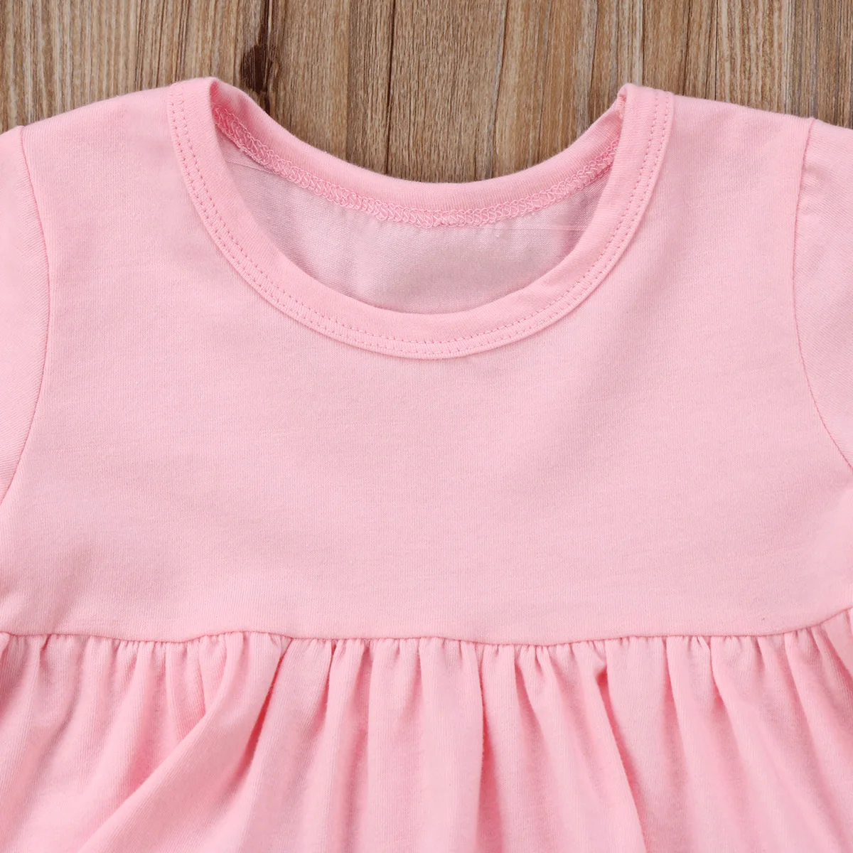 Новинка Детская футболка и платье для маленьких девочек топ с оборками штаны