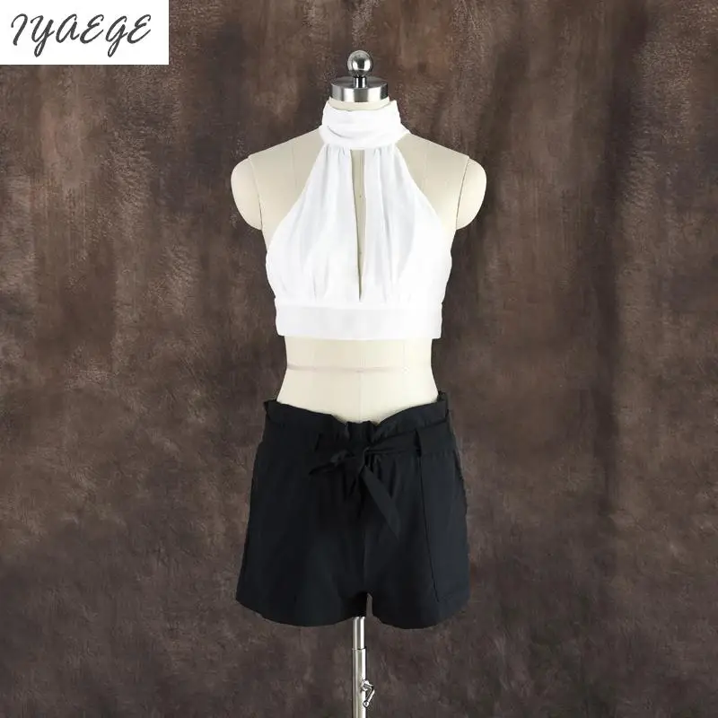 Женские свободные шорты больших размеров с высокой талией женские поясом для