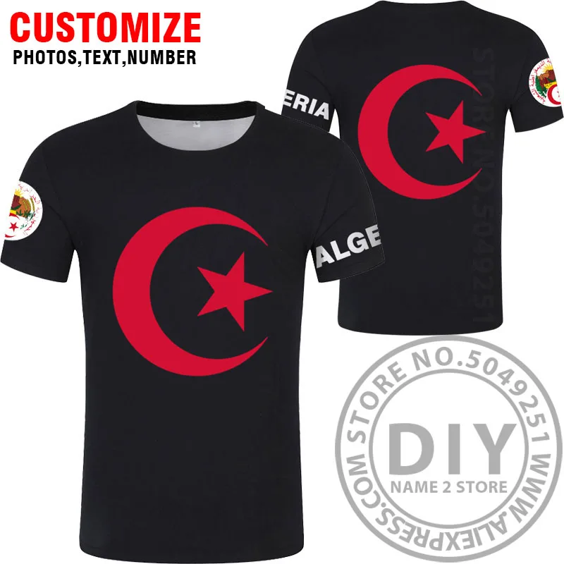 Style 8 Футболка с надписью «algerie»,, футболка с номером dza, ислам, сделай сам, арабский элджери, арабский принт, надпись, черный флаг, фото, одежда - Цвет: Style 8