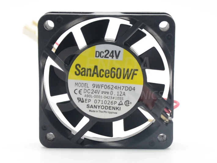 50 шт. охлаждающий вентилятор для Sanyo 9WF0624H7D04 A90L 0001 0423 #105S 24V 0.12A 6015 60mm 6cm|Кулеры и
