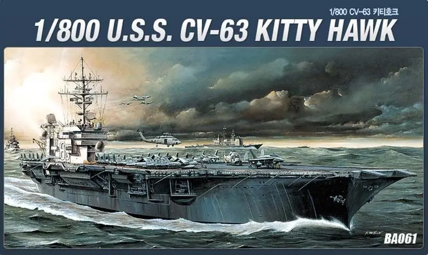 Академия 1/800 Масштаб 14210 USS. Kitty Hawk CV-63 Авианосец Пластиковая Модель Комплект