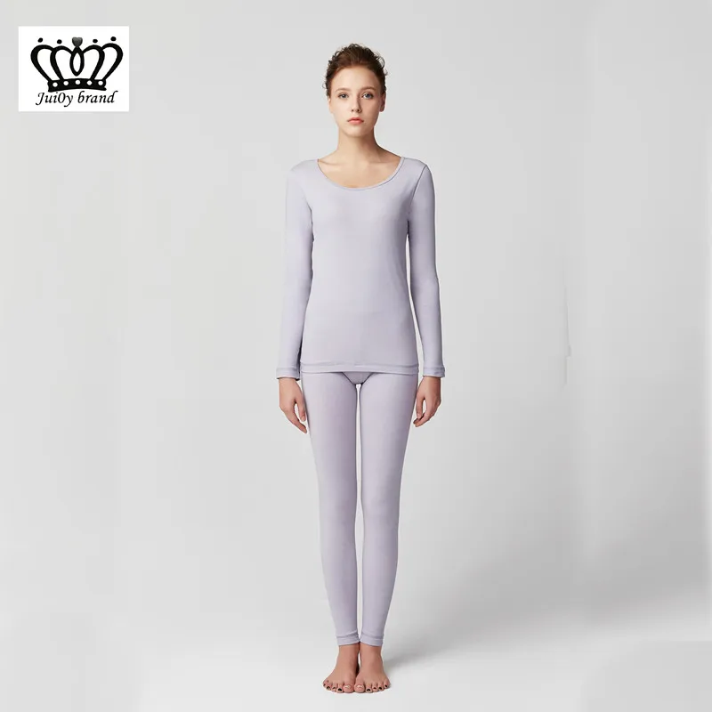 2021 winter / Fall Women's Brand Thermal underwear plus velvet pink Women Track Suit And Pants fat sister |