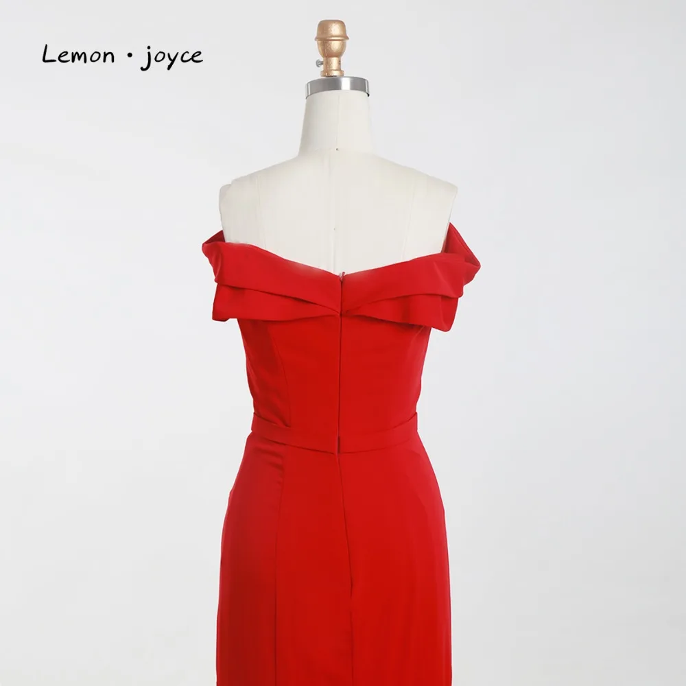 Женское вечернее платье Lemonjoyce Красное длинное с открытыми плечами большие