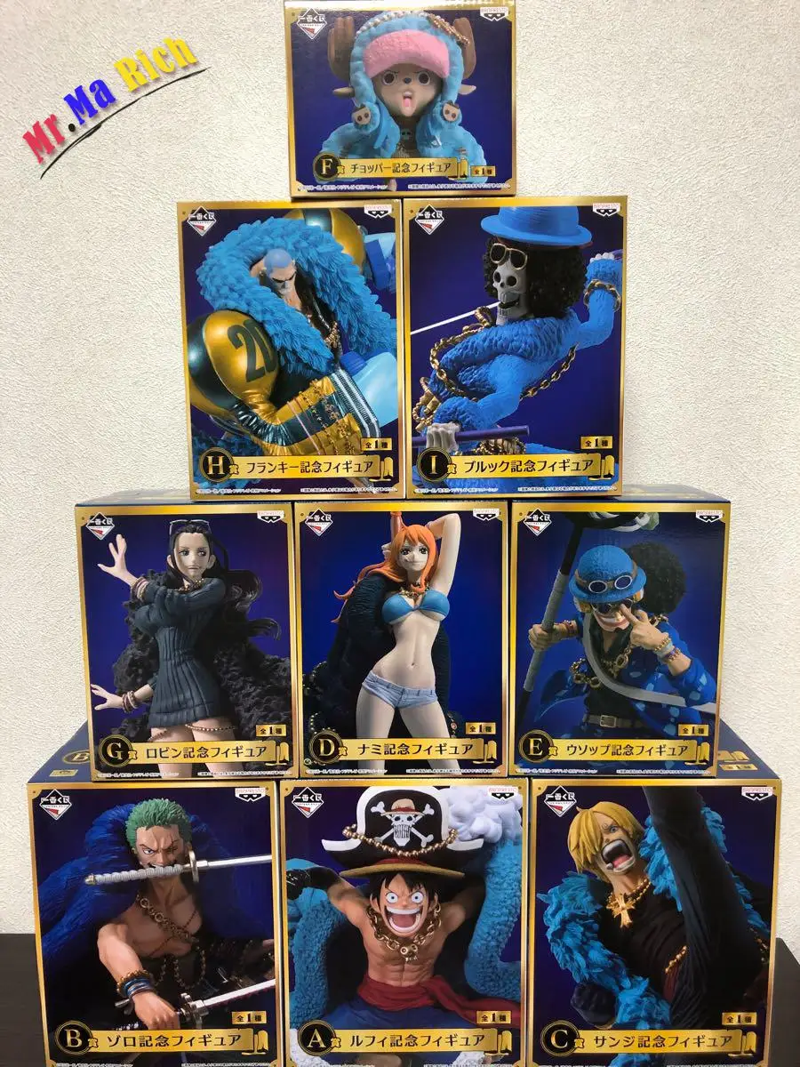 9 видов стилей Аниме One Piece 20th Anniversary Nami Luffy Brook Sanji Robin Chooper синяя одежда Ver ПВХ Модель
