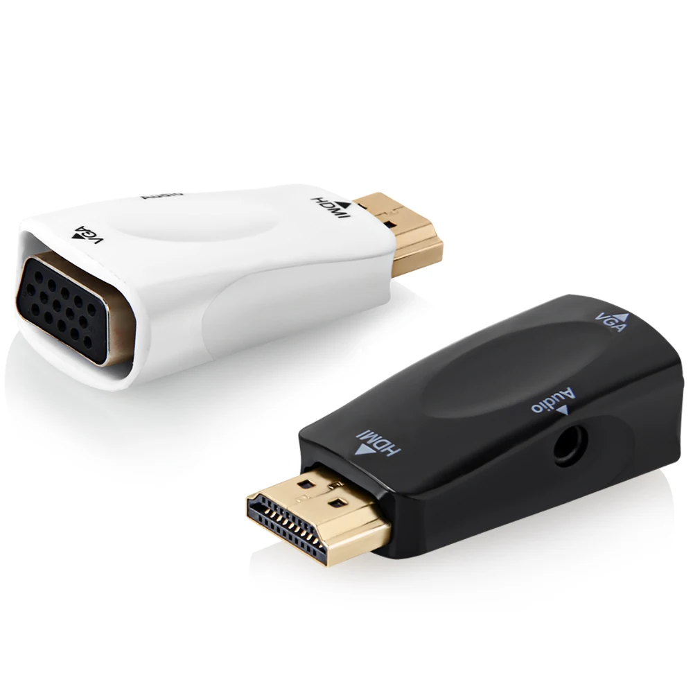 HDMI к VGA адаптер 1080P папа Женский конвертер Высокое качество с аудио кабелем HD для
