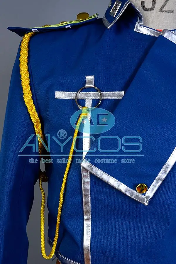 Цельнометаллический цельнометаллический костюм Alchemist Roy Mustang для косплея военной