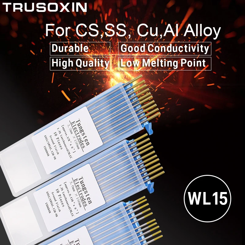 10 штук в партии головы лантан Tungste электрод 1 6/2 0/2 4/3 0/3 2/4.0X150mm TIG Вольфрам с