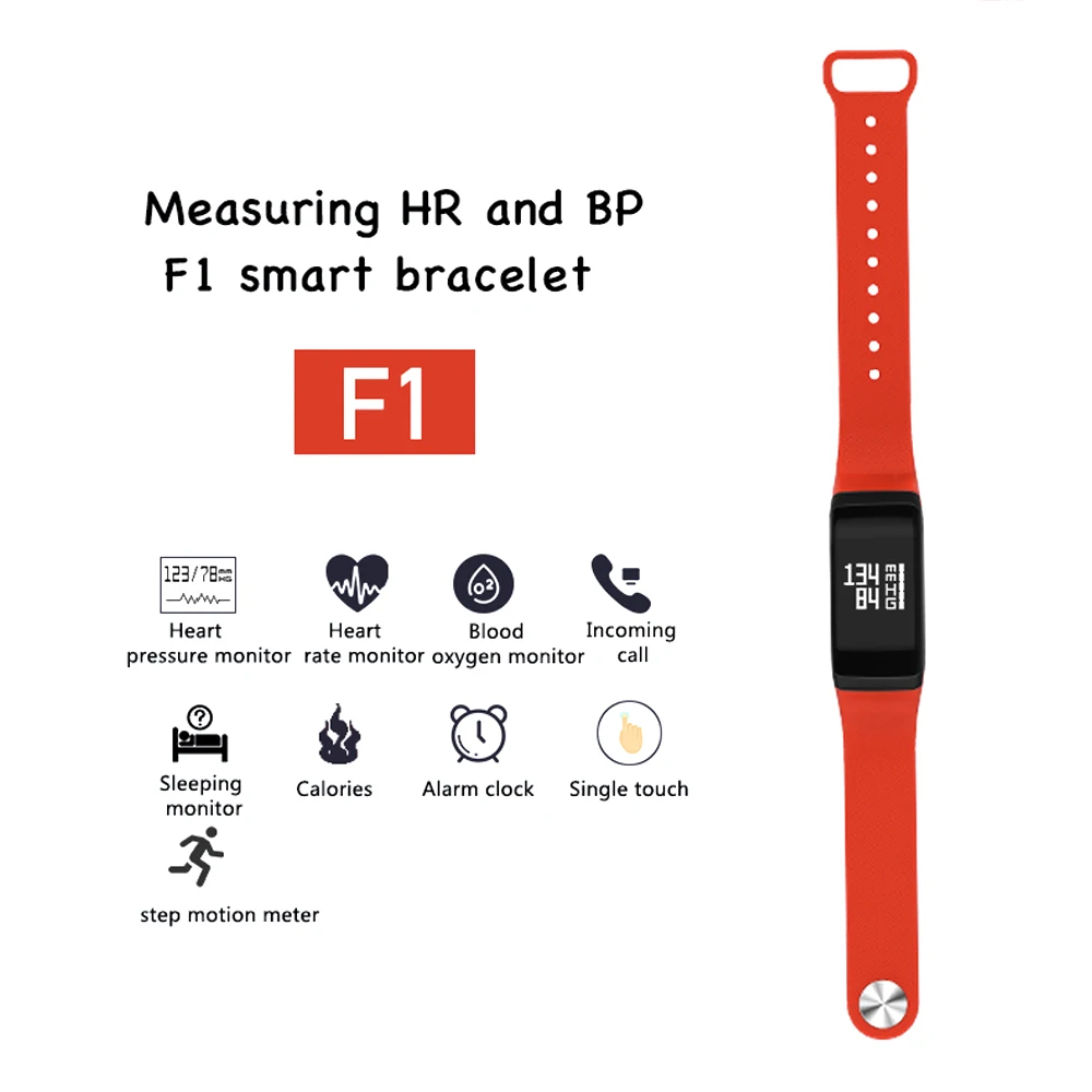 IP67 водонепроницаемый смарт браслет с пульсометром монитором артериального
