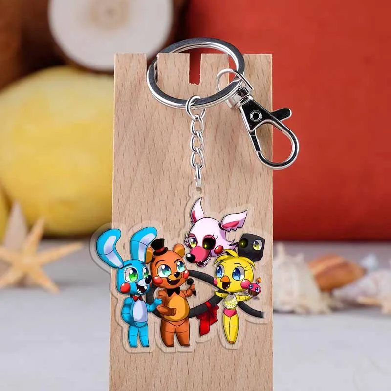 1 Брелок Five Nights at Freddys, фигурки, игрушки, аниме, брелок Фредди, кольцо, фигурки, игрушки для детей, модель - Цвет: 1