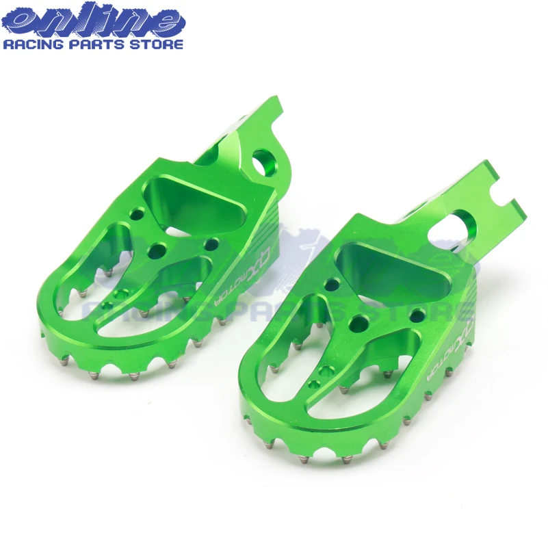 Алюминий CNC мотоциклетные подставки для ног колышки педали KX125 KX250 1997 2001 KX500 1988 1990