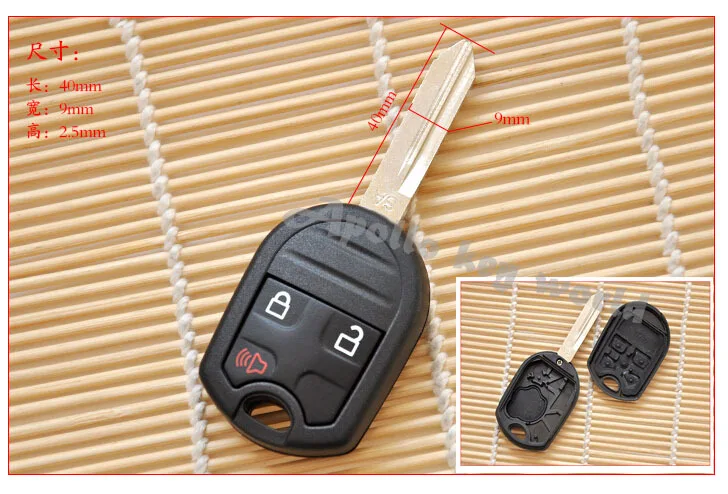 Сменный Чехол для дистанционного ключа с 3 кнопками чехол FORD EDGE RAPTOR 5 шт./лот|case