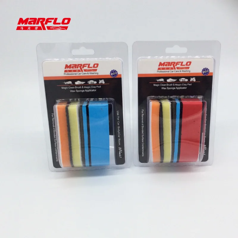 Marflo Nano щетка для мытья автомобиля Волшебная глиняная подкладка губка воска блок