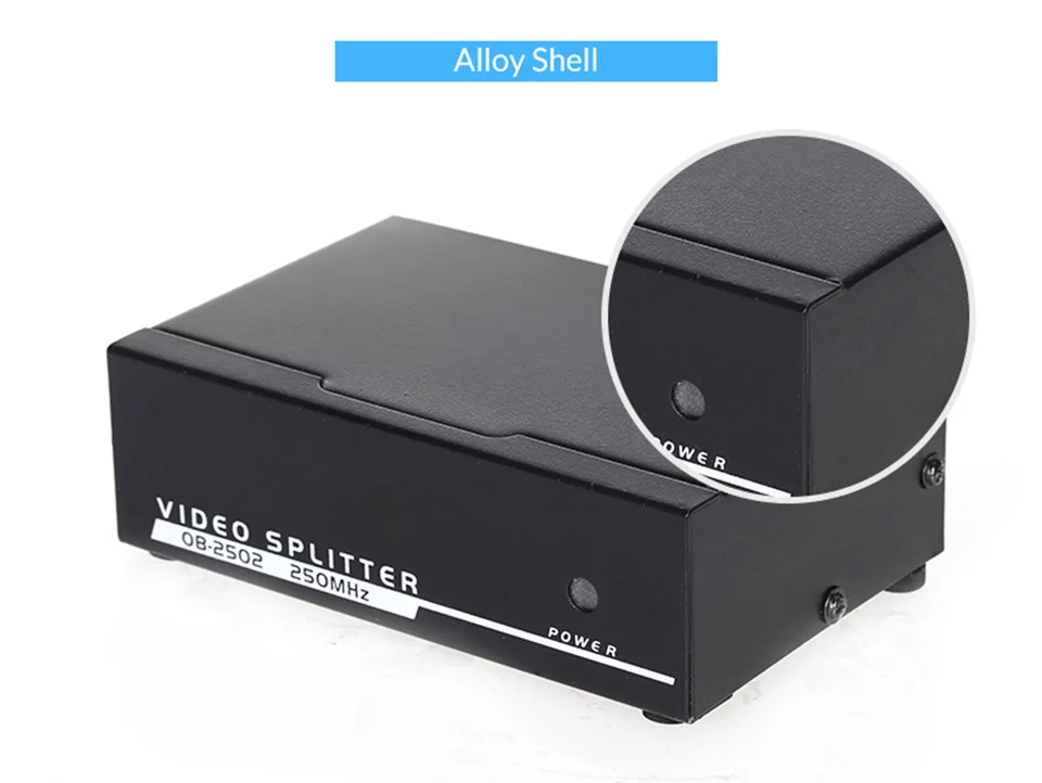 Разветвитель Unnlink VGA 1X2 FHD 1080P@ 60 Гц 1 вход сигнала VGA 2 Выход VGA 1*2 разветвители VGA для настольного компьютера ноутбука проектор